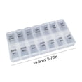 thumbnail image 3 of 2uds. Pastillero portátil para 7 días, almacenamiento de pastillas de viaje 2 veces al día (pequeño blanco), 3 of 3