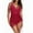 Wine 09002, variant on OWMEOT Women One Piece Swim Dress Summer Tummy Control Swimsuits Slimming Mesh Sheer Sarong Wraps Bathing Suit for Beach