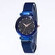 thumbnail image 1 of Reloj de señoras de moda casual creativo cielo estrellado imán de diamantes con reloj, 1 of 5