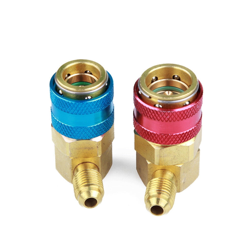 2pcs R134a Quick Connectors Auto Car Air Conditioning Quick Coupler
