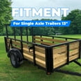thumbnail image 3 of Kojem 2Pcs 13" Single-Axle Trailer Fenders W/Steps Skirt Boat Black, 3 of 10