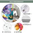 thumbnail image 4 of Floral Watercolor Shower Curtain, Flowers Colorful Painting Aesthetic Art Design Pattern Decor Durable Polyester Waterproof Cloth Bathtub Curtains for Bathroom with 12 Hooks, 72x72 Inch, 4 of 6