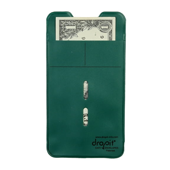 UBICON DropIt Safe Envelopes. Features 2 Slots and Thumb Notch (50 Green)