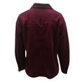 thumbnail image 5 of Babysbule Womens Cardigans Ladies Corduroy Buttoned Cardigan Long Sleeve Lapel Loose Padded Shirt Top Women's Top Blouse, 5 of 6