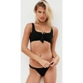 thumbnail image 1 of Beach Bunny Rib Tide Skimpy Bottom B17125B2-BLK Black / Medium, 1 of 3