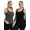 Black+Grey, variant on Baywell 2PCs Women Plus Size Tank Tops, Workout Vest with Padded Bra Casual Comfortable Ribbed Knit Sleeveless Tops