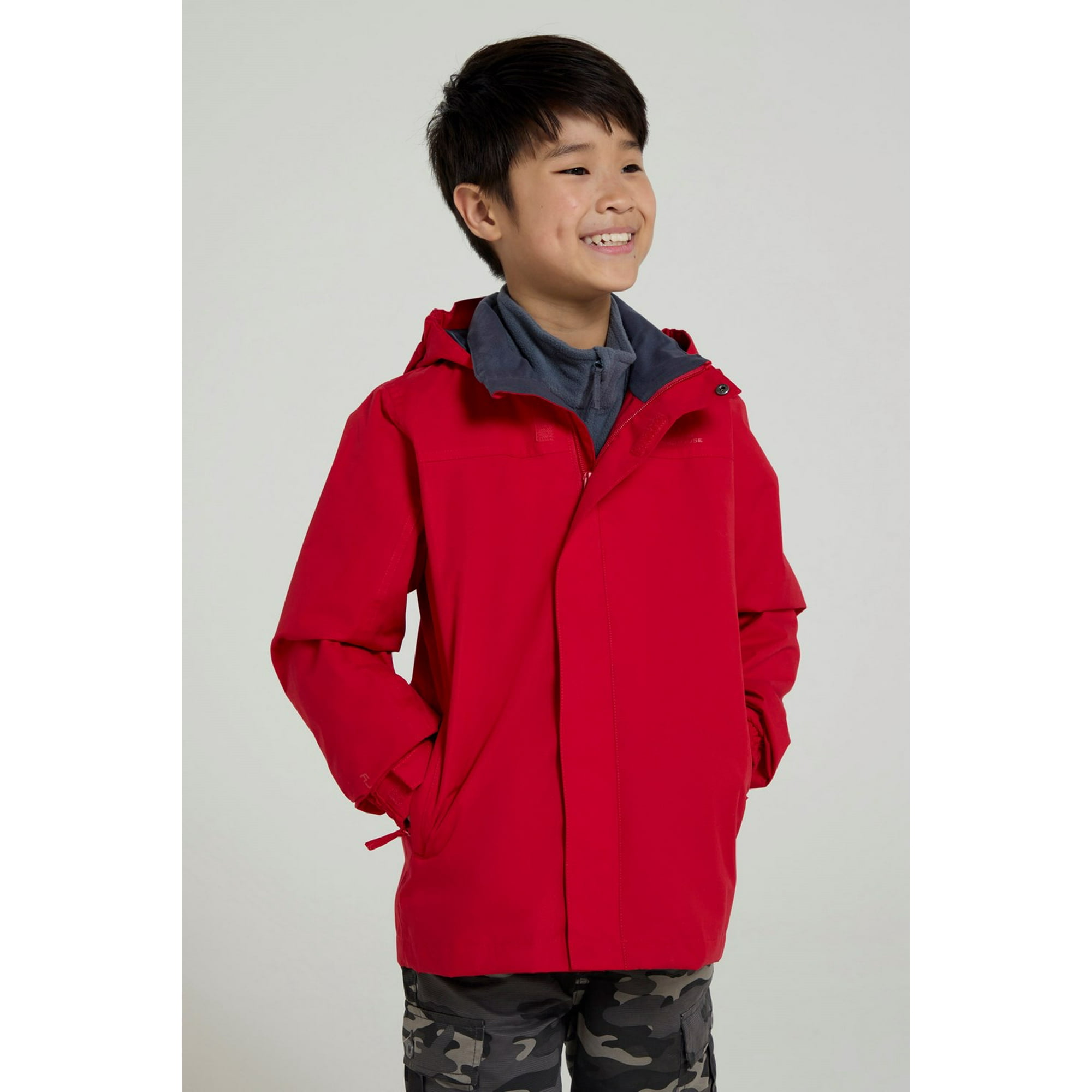 Mountain Warehouse Solar Kids Waterproof Jacket Red Size 9 10