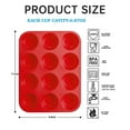 thumbnail image 3 of Coappsuiop Cake Mould 12 Cup Silicone Muffin Cupcake Baking Pan Non Stick Dishwasher Microwave Safe, 3 of 9