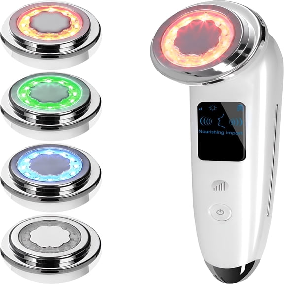 XIRQI Face Massager Electric Face Lifting 4 in 1 Facial Massager Anti Aging Skin Tightening Firming Skin Care Tools (White)