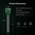 thumbnail image 4 of Soil Meter, 3-in-1 Plant Moisture Light PH Tester for Gardening, Farming Indoor & Outdoor Use, No Batteries Needed, 2 Pack, Green, 4 of 7