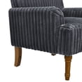 thumbnail image 6 of CQSXDA Corduroy Accent Upholstered Armchair with 9-Inch Solid Wood Legs for Modern Living Room Decor, Dark Gray, 6 of 8