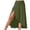 Green, variant on Women's Elegant Ruffled High Waist Long Sport Dress, Solid Color, Casual Pleated Flowy Midi Dresses