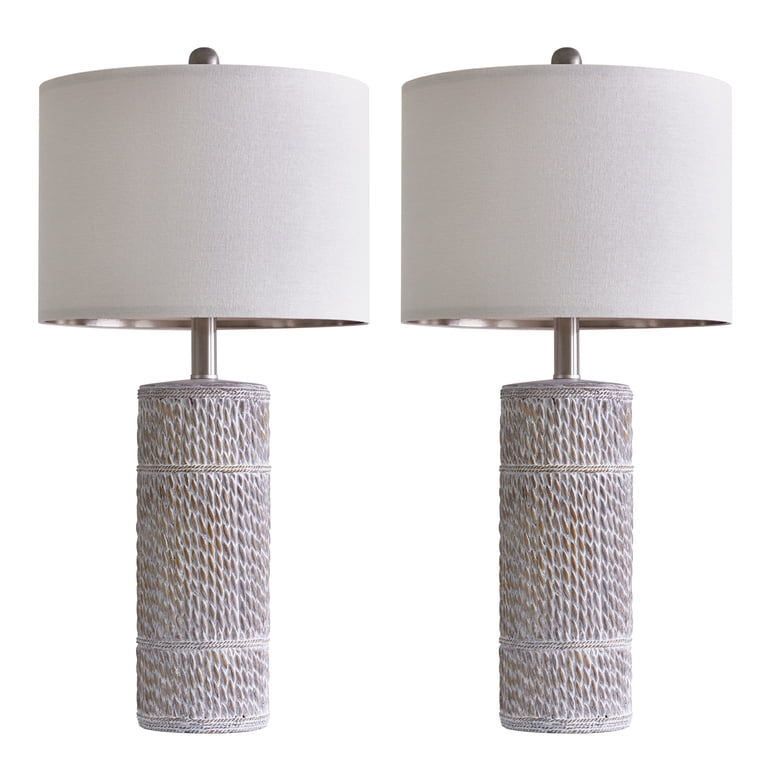 Oneach 25.5" Farmhouse Table Lamp Set of 2, Resin photo 8