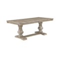 thumbnail image 4 of Traditional Style Dining Table with Extension Leaf Brownish Gray Finish Wooden Dining Kitchen Furniture 1pc, 4 of 5