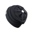 thumbnail image 1 of Gravity Threads Bonnet Épais à Queue de Cheval pour Enfants Gris Foncé, 1 of 2