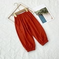 thumbnail image 2 of Loopsun Toddler Summer Pants, Casual Pants for Boys Girls, Children's Summer Solid Casual Sports Pants Red 3-4 Years, 2 of 5