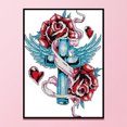 thumbnail image 2 of Cuadros Decorativos Punto de cruz parcial de 14 quilates rosa con cuentas bricolaje hilo de algodón artes de costura JShteea Nuevos Originales, 2 of 9