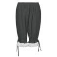 thumbnail image 3 of Hzzrkos Women Casual Fashion Solid Color Elastic‑Waist Loose Capri Pants With Pockets Relaxed‑Fit Trousers for Daily‑wear Home Outdoor Travelling, 3 of 9