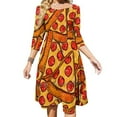 thumbnail image 1 of ¡Pizza, pizza, pizza! Vestidos de fiesta de noche Vestido midi sexy Vestido femenino dulce de una pieza Pizza coreana Rebanadas de pizza de pepperoni, 1 of 6