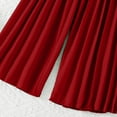 thumbnail image 7 of XXWXYD Girls 2 Piece Outfits Double Breaste𝖽 Lapel Collar Suit Vest and Pleated Wide Leg Pants Sets for Kids 2-9 Years Toddler Girl Vacation Outfits, 7 of 7