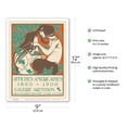 thumbnail image 2 of American Posters (1890-1900) - Arenthon Gallery Paris France - Vintage Art Exhibition Poster by William H. Bradley - Master Art Print (Unframed) 9in x 12in, 2 of 4