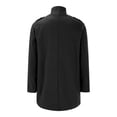 thumbnail image 4 of ManxiVoo Winter Coats for Men Winter Warm Solid Pocket Woolen Coat Men's Thick Coat Men's Mid Length Jackets for Men Black M, 4 of 4