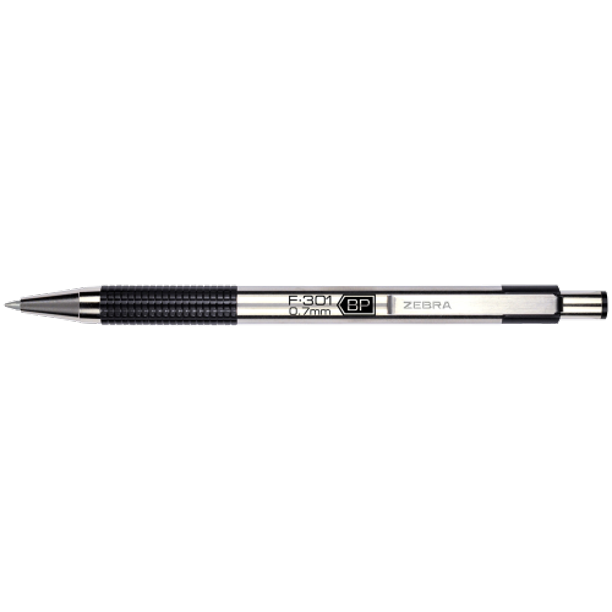 Zebra Steel F 301 Retractable Ballpoint Pens Medium Point Black Walmart Com Walmart Com