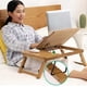 thumbnail image 5 of Upgraded bamboo adjustable cama tray mesa con foldable legs. lap escritorio para reading, writing, y laptop use in dorm o dormitorio (natural color), 5 of 9