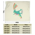 thumbnail image 3 of DouZhe Ultra-Soft Micro Fleece Lightweight Flannel Bed Blanket, Funny Beast Dinosaur Print Cozy Warm Throw Blankets, 40"x30", 3 of 7