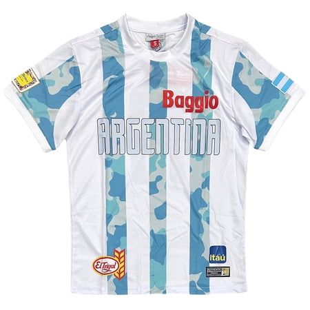 Argentina International Team Men's 1990 Retro Soccer Jersey by Headgear Classics (Small, White)