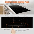 thumbnail image 4 of VEVOR Electric Cooktop, 2 Burners, 24'' Induction Stove Top, Built-in Magnetic Cooktop 1800W, 9 Heating Level Multifunctional Burner, LED Touch Screen w/ Child Lock & Over-Temperature Protection, 4 of 9