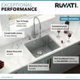 thumbnail image 4 of Ruvati USA RVM5916 18 in. Undermount Bar Prep 16 Gauge Stainless Steel Single Bowl Kitchen Sink, 4 of 7
