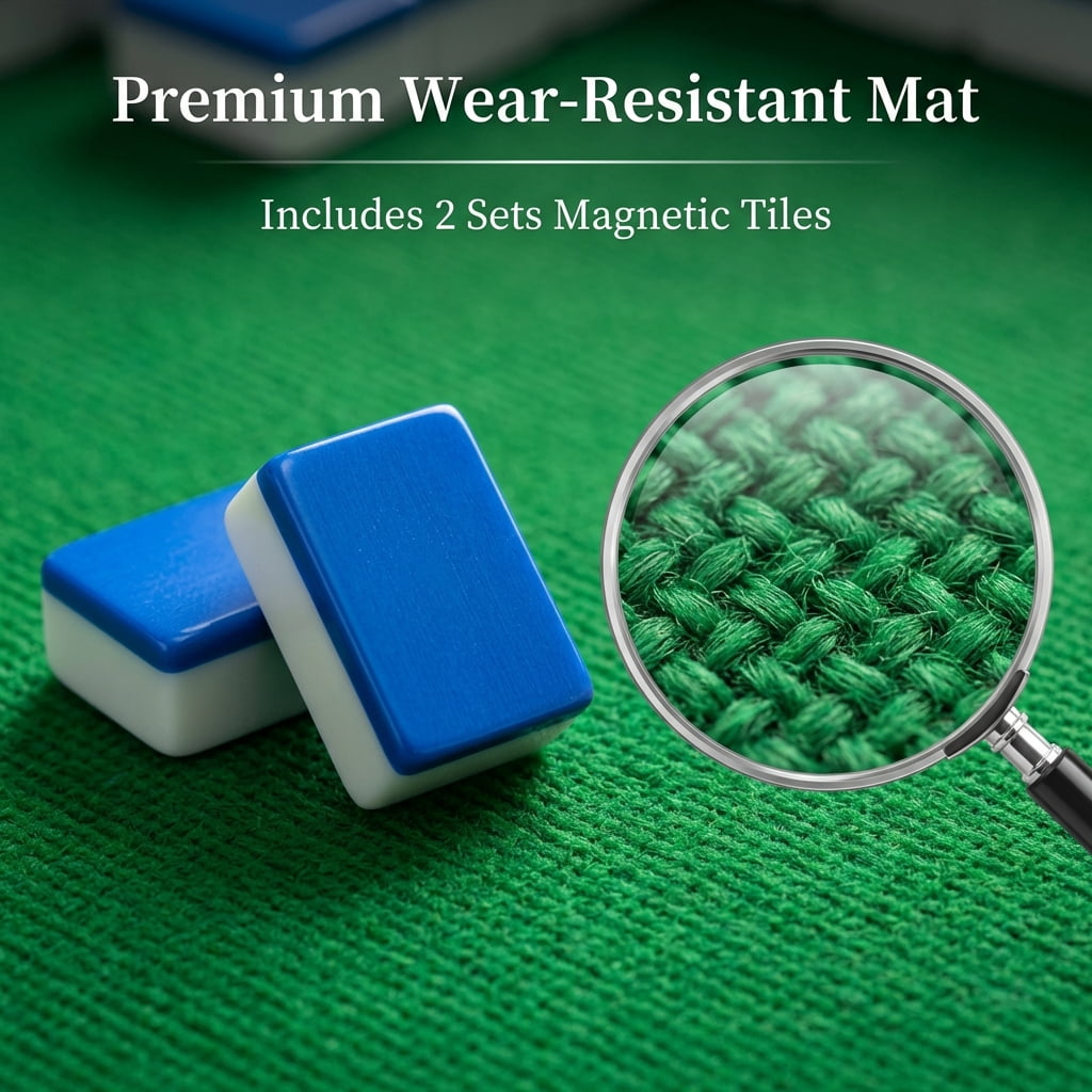 Automatic mahjong table Suitable for Chinese,Folding Electric Mahjong Table ，Two sets of 42mm mahjong tiles set， quiet shuffling, USB Charging（Easy to install）
