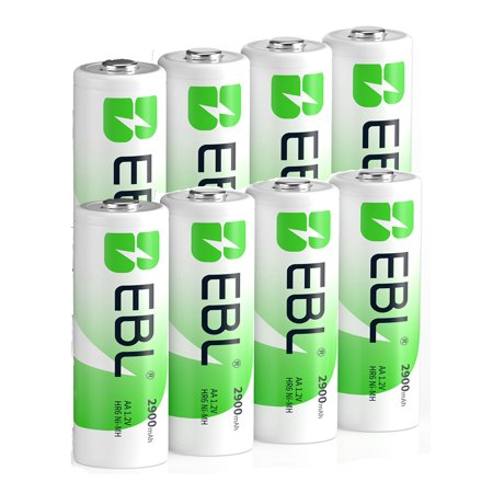 EBL AA Rechargeable Batteries 2900mAh Nimh Double a Batteries, 8 Pack