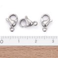 thumbnail image 4 of HLONK 200 Pcs Pinces à Homard en Acier Inoxydable 304 Résistantes à la Ternissure, Perroquet, Couleur Acier Inoxydable 9x6x3mm Trou 1mm, 4 of 5