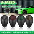 thumbnail image 2 of 5 Speed Manual Car Gear Shift Knob Shifter Lever Handle Stick Red ABS, 2 of 5