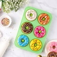 thumbnail image 3 of Silicone Donut Mold with Non-Stick -Grade Material, 6-Cavity, Green, for Home Baking, 3 of 3