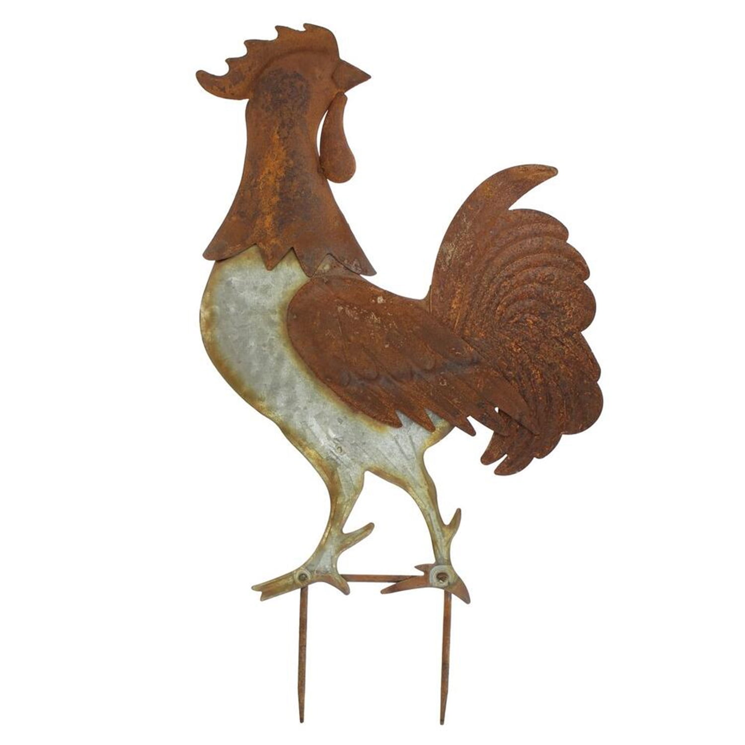 Iron Rooster Statue Garden Sculpture Animal Flower Pots Creative Decor Gifts
