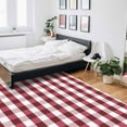 thumbnail image 6 of Area Rugs 4x6 Ft Burgundy White Buffalo Plaid Texture Non-Slip Washable Rug Indoor Rug Floor Mats Non Shedding Carpet for Living Room Bedroom Dining Room Home Decor, 6 of 8