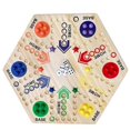 thumbnail image 1 of Juego de mesa Aggravation, tablero de juego pintado de doble cara para 4 y 6 jugadores, juego de mesa Fast Track, juegos de mesa de madera para toda la familia, para adultos, niños y familias., 1 of 4
