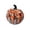Red, variant on Large Marbled Halloween Pumpkin Ornament, 6.3 x 6.3 x 6.3 in, Resin Skull Style Decor for Desktop Table Mantel Display