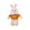 Orange, variant on Made by Aliens Personalized Floppy Bunny with Tee Stuffed Animal Plush Toy-Custom Text on Shirt- Perfect Gift for Easter- Valentine Day- Birthday- 12 inches (Orange)