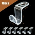 Philbinden 70 PCS Clothes Hanger Connector Hooks Durable Cascading Hanger Hooks Mini Clear