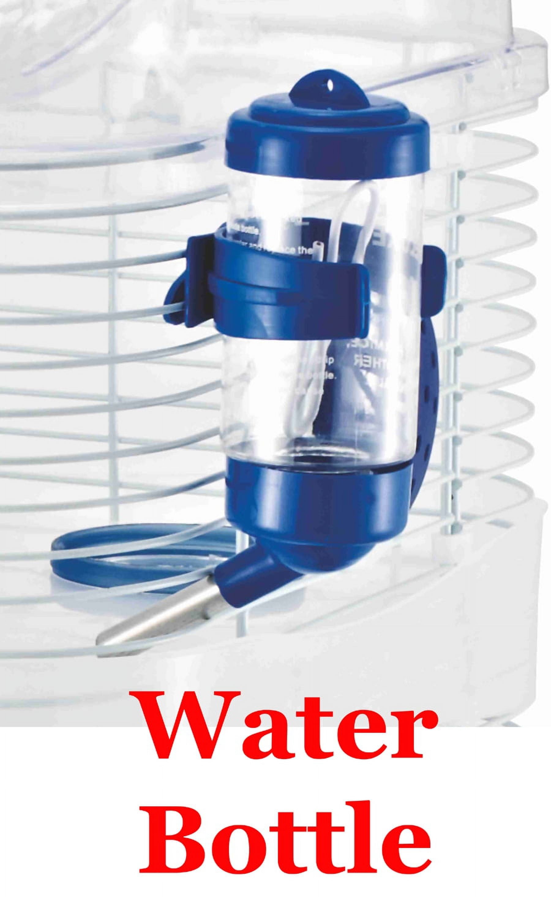 Acrylic Clear Expansible and Customizable 3-Levels Hamster Home Mice Mouse House Habitat with Large Top Level Exercise Running Ball Expansion Outlet