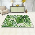 thumbnail image 2 of Dreamtimes Tropical Leaves Exotic Area Rug, 36"x24" Summer Bright Green Non-Slip Washable Indoor Door Mat, Absorbent Floor Mat for Bedroom Kitchen Entryway Bathroom, 2 of 7