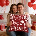 thumbnail image 1 of V-alentine's Day Themed Pillow Cover Heart And Floral Print Sofa Decorative Pillowcase Holiday Decoration, 1 of 6