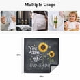 thumbnail image 6 of Cloth Napkins Set of 8 - 20x20 Inches, Sunflowers Washable Reusable Table Napkins, Classic Bee You Are My Sunshine Black Soft & Absortbent Dining Napkin for Party Wedding Hotel Restaurant, 6 of 9