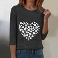 thumbnail image 6 of felwors Women's St Patricks Day Shirts Lucky Shamrock Clover Irish Tee Shirt Crewneck 3/4 Sleeve Holiday St Pattys Tops (Grey, M), 6 of 8