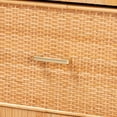 thumbnail image 5 of bali & pari Vaere Rattan and Mahogany wood BOHO Storage Cabinet, 4-Drawer, Natural Brown, 5 of 10