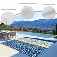 thumbnail image 3 of Blue Yellow Outdoor Rug 5x8 Ft - Reversible Patio Rug Outdoor Camping Rugs, Botanical Floral Motifs Wildflower Striped Washable Indoor Outdoor Area Rugs, Non-Slip Outdoor Carpet Runner for Deck/Porch, 3 of 8